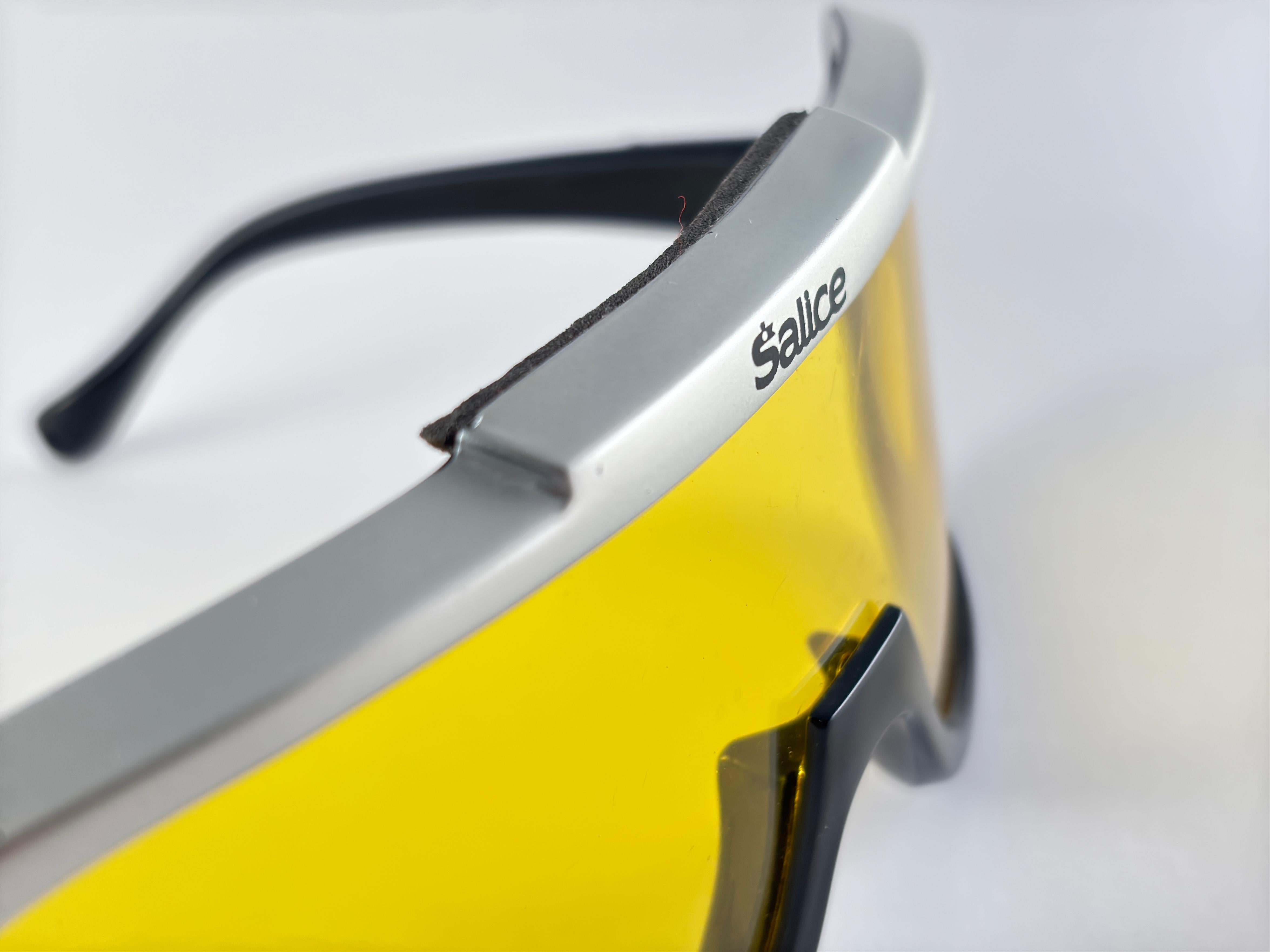 Gafas de sol vintage Salice Máscara Gianni Agnelli Made In Italy Amarillo en venta