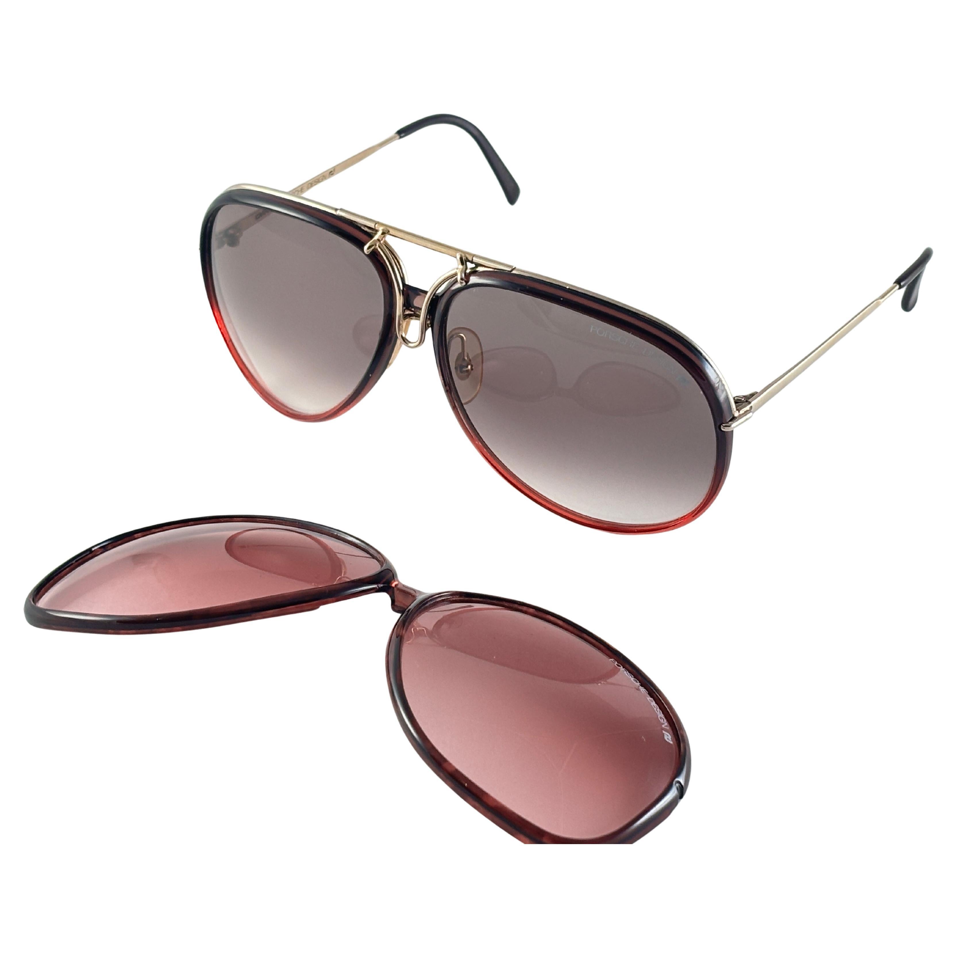 New Vintage Porsche Design By Carrera 5632 Occhiali da sole con mezza montatura intercambiabile