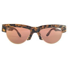 New Vintage Alain Mikli Tortoise & Gold 86617 Made in France Sunglasses 1980's