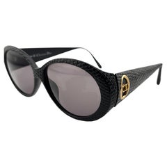 Neue Vintage-Sonnenbrille von Christian Dior, Modell 2054, schwarz-gold, oval, hergestellt in Österreich