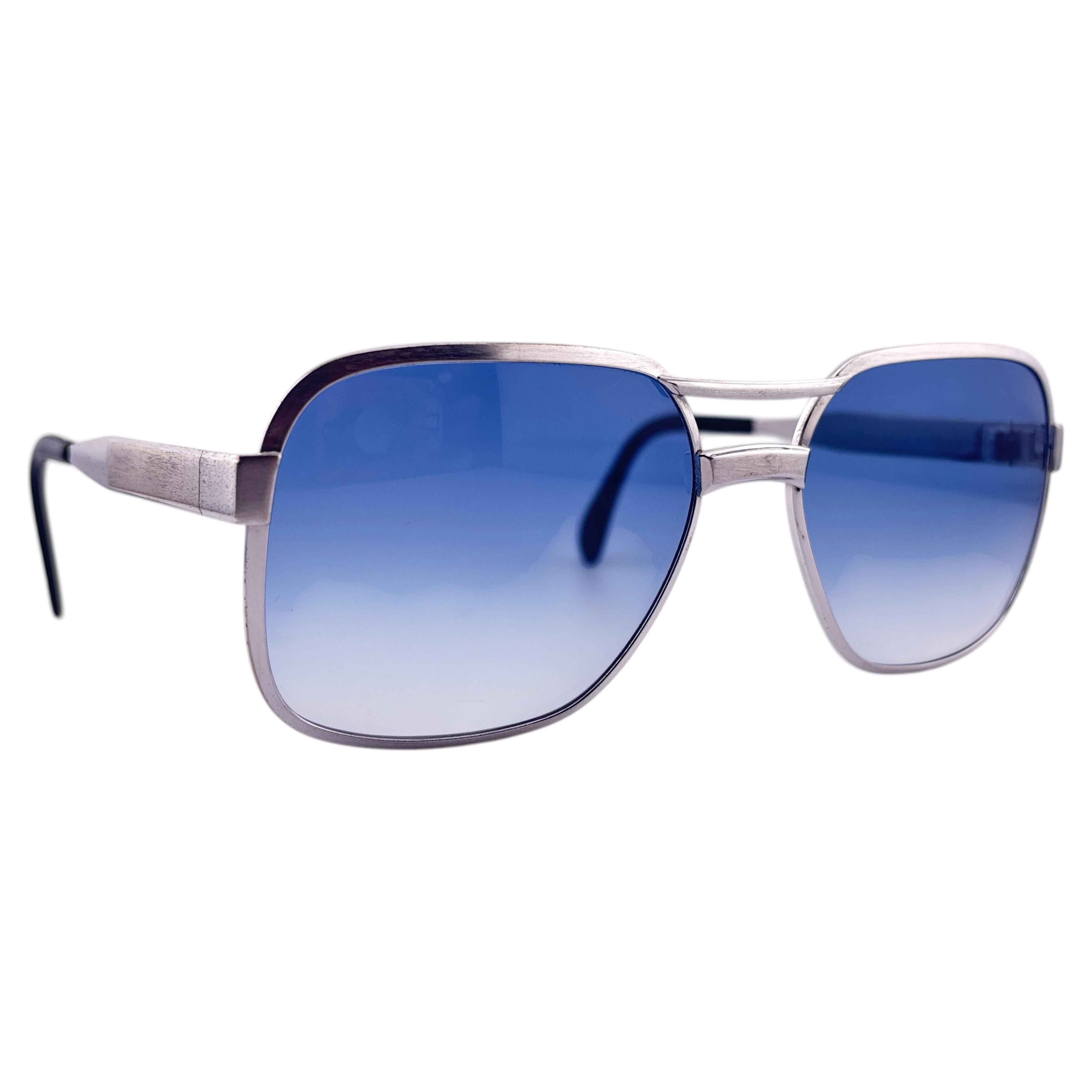 Vintage Metzler Silver medium Frame Sunglasses Made in Germany 1970's