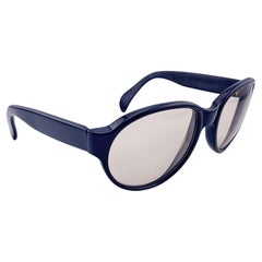 Vintage Viennaline Oversized Black Brown Lens Sunglasses 1970's Austria