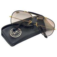 Vintage Ray Ban Precious Metals 24k Black & Gold B&L Outdoorsman 58' Sunglasses