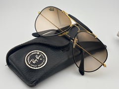 Vintage Ray Ban Precious Metals 24k Black & Gold B&L Outdoorsman 58' Sunglasses