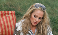 Masque vintage argenté oversize Ursula Andress « Perfect Friday » 1970 Lunettes de soleil