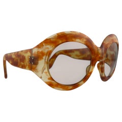Vintage Givenchy Paris Oversized Tortoise Frame 1970'S  Sunglasses