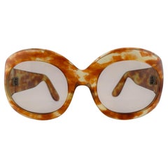 Vintage Givenchy Paris Oversized Tortoise Frame 1970'S  Sunglasses