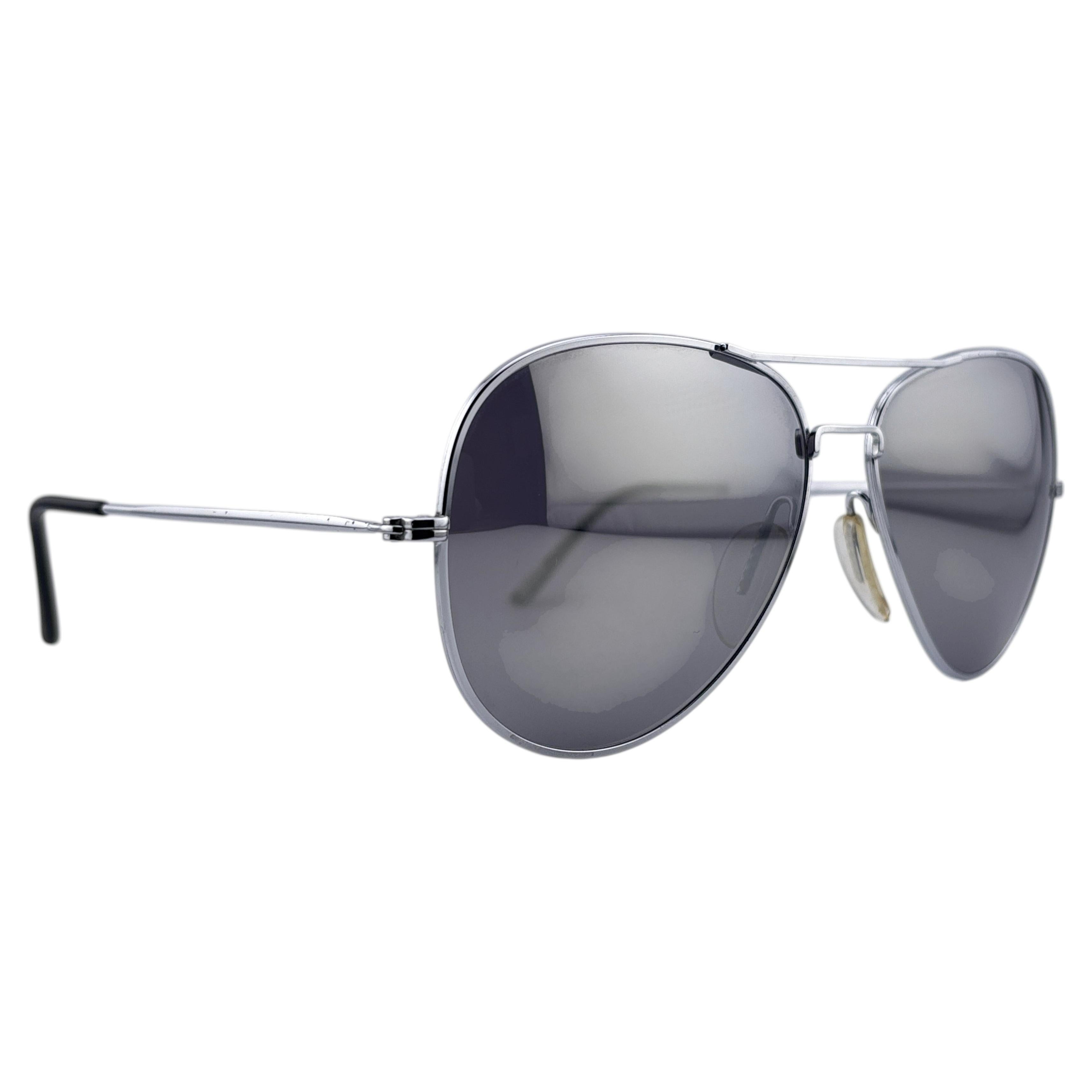Pre-owned Zeiss New Vintage  9069 Silver Oversized Sunglasses Made In West Germany