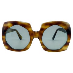 Gafas de sol vintage Oliver Goldsmith, de montura de carey y tamaño extragrande, de 1970, fabricadas en Inglaterra