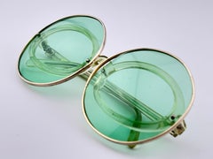 Vintage NilsoL Double Rimmed Green Sunglasses 1960's Made in Italy