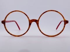 Vintage Anglo American Optical Round RX Round Red 1990's England Sunglasses