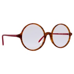Vintage Anglo American Optical Round RX Round Red 1990's England Sunglasses