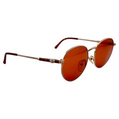 Occhiali da sole rotondi Dunhill 6194 nuovi, stile vintage, in oro e tartaruga, provenienti dall'Austria