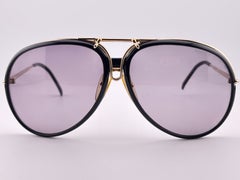 Vintage Porsche Design 5631 Gafas de sol grandes de media montura intercambiables