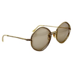 Lunettes de soleil « Archive USA » ultra rares des années 1950, style milieu de siècle, avec monture rehaussée d'or 12 carats