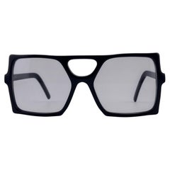 Vintage Anglo American Oversized Black Mod 101 Mask Sunglasses 1980