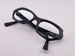Vintage-Brille von Oliver Goldsmith mit kleinem, skulpturalem schwarzem Rahmen, 1970, England