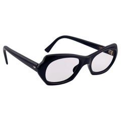 Vintage Oliver Goldsmith Small Sculptural Black Frame 1970 England Eyeglasses