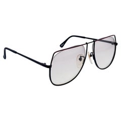 Ultra Rare 1970's Tura 448 Oversized Black & Red Light Lenses Sunglasses