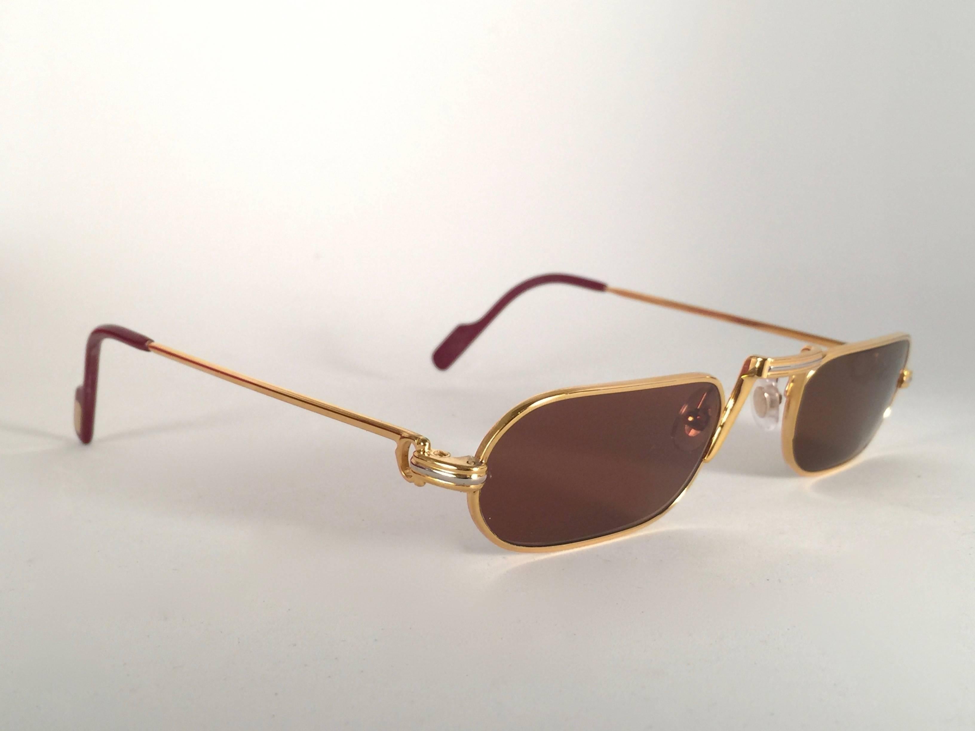 New Vintage Cartier Demilune Vendome Medium Reading France Sunglasses In New Condition In Baleares, Baleares