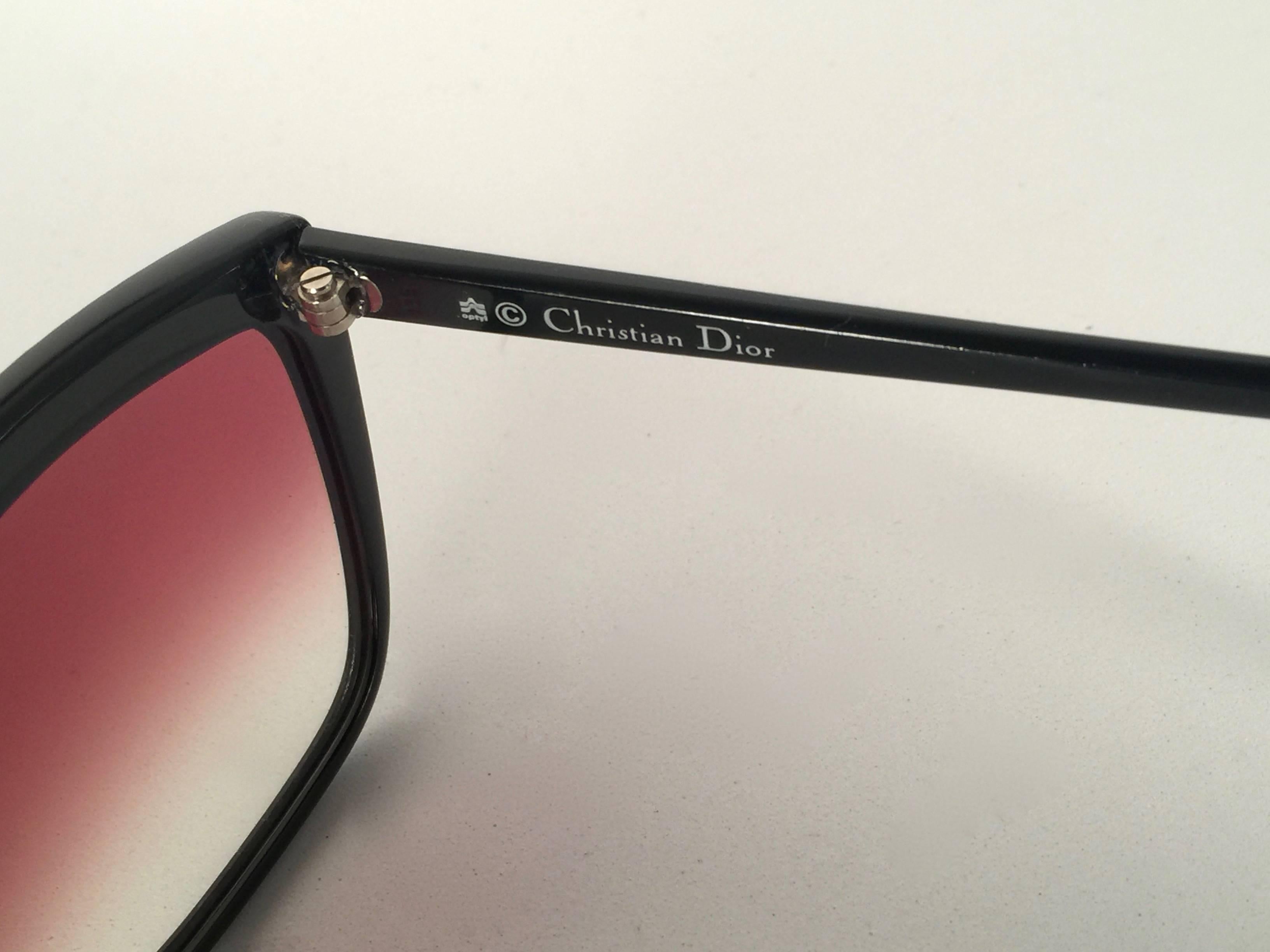 Women's Mint Vintage Christian Dior 2399 Quilted Black Optyl Sunglasses Germany