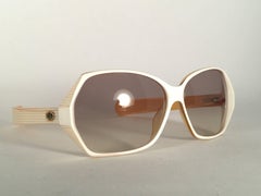New Vintage Christian Dior 2177 White Origami Optyl Sunglasses Germany