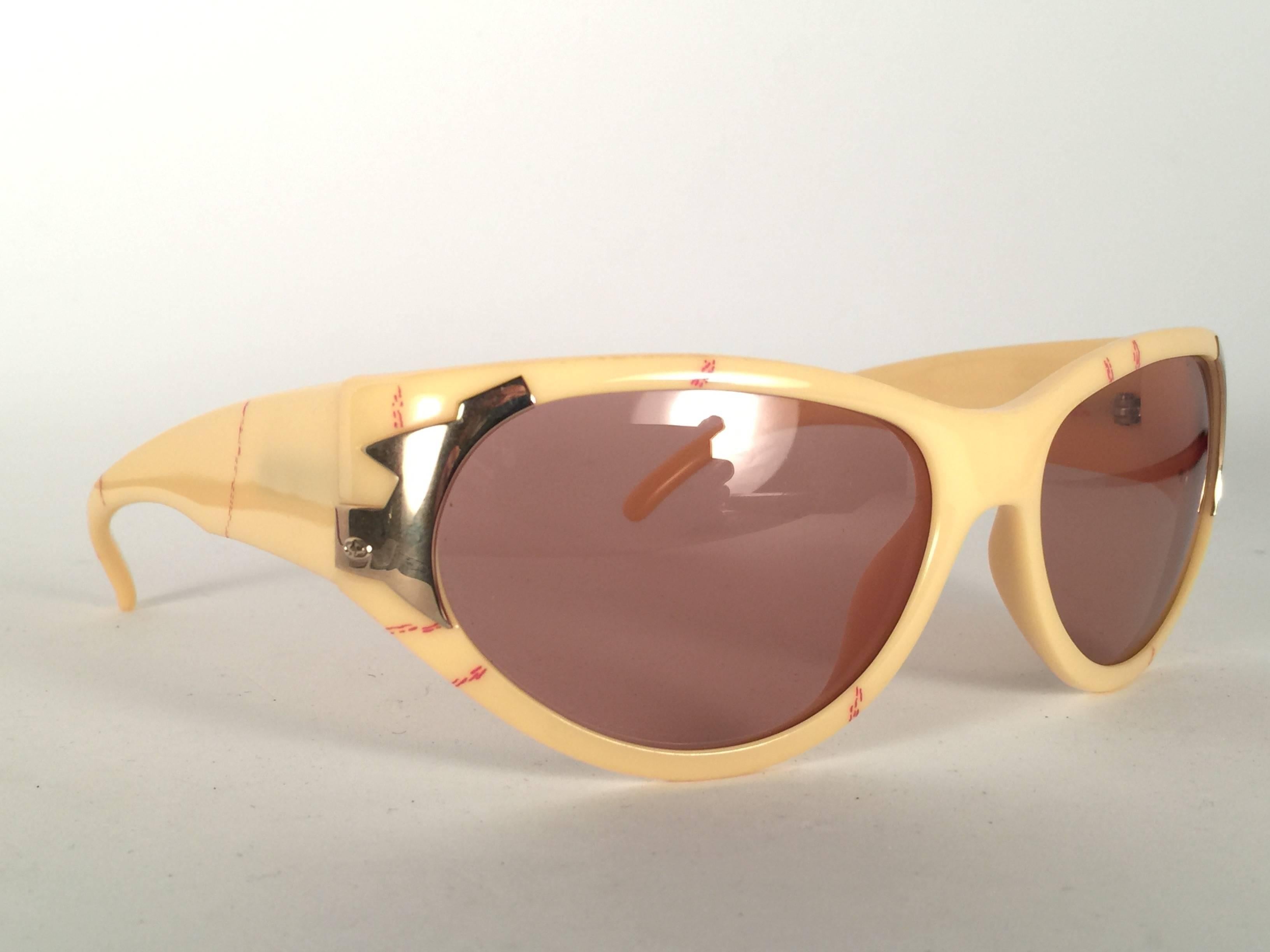 Beige New Vintage Christian Dior 2346 Optyl 1980's Sunglasses Germany
