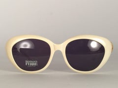 New Vintage Gianfranco Ferré Ivory & Rhinestones 1990's Made in Italy Sunglasses