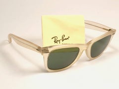 Rare Ray Ban The Wayfarer Frosted B&L G15 Grey Lenses USA 80's Sunglasses