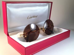 Cartier Vintage Madison Classic Special Gold 50 Mm Sunglasses France