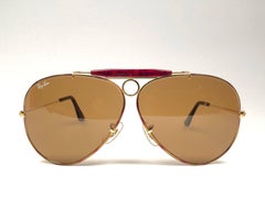 Ray Ban Vintage Shooter Tortuga 62Mm B15 Lunettes B/L, années 1980