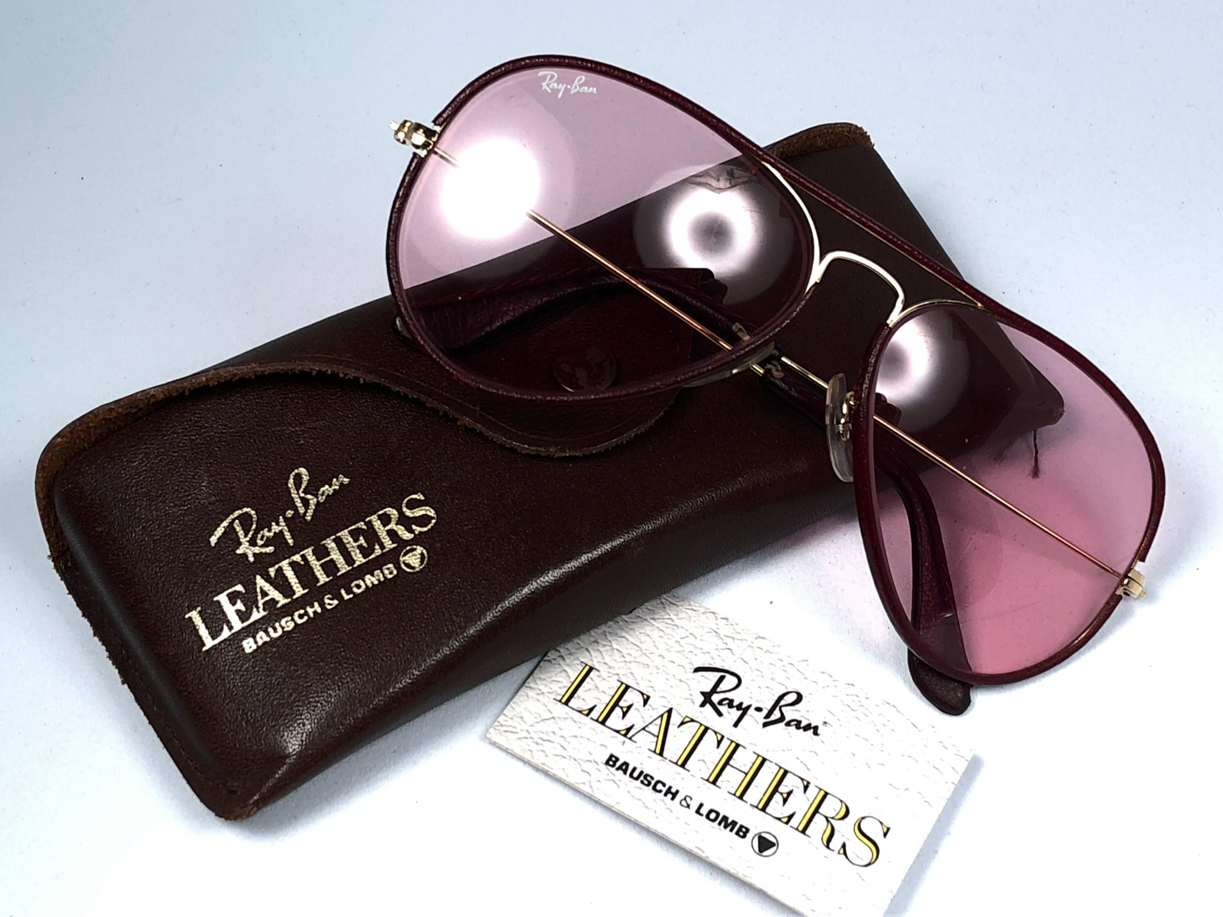 burgundy aviator sunglasses