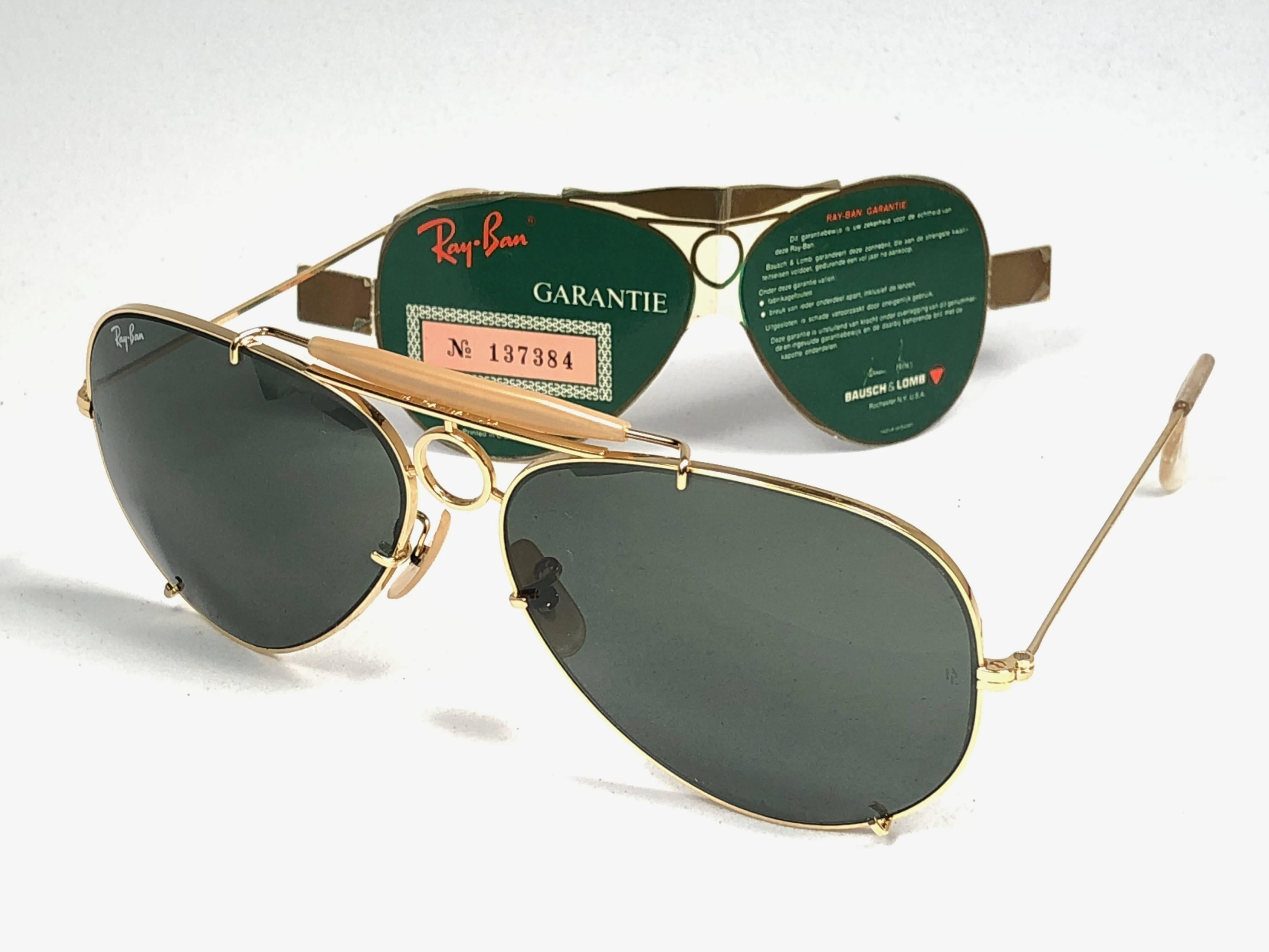 Lunettes de soleil Ray Ban Vintage SharpShooter Gold 62Mm B&L:: 1980 Neuf à Baleares, Baleares
