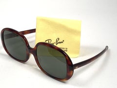 New Vintage Ray Ban Kilaine Tortoise G15 Grey Lenses 1970 Sunglasses