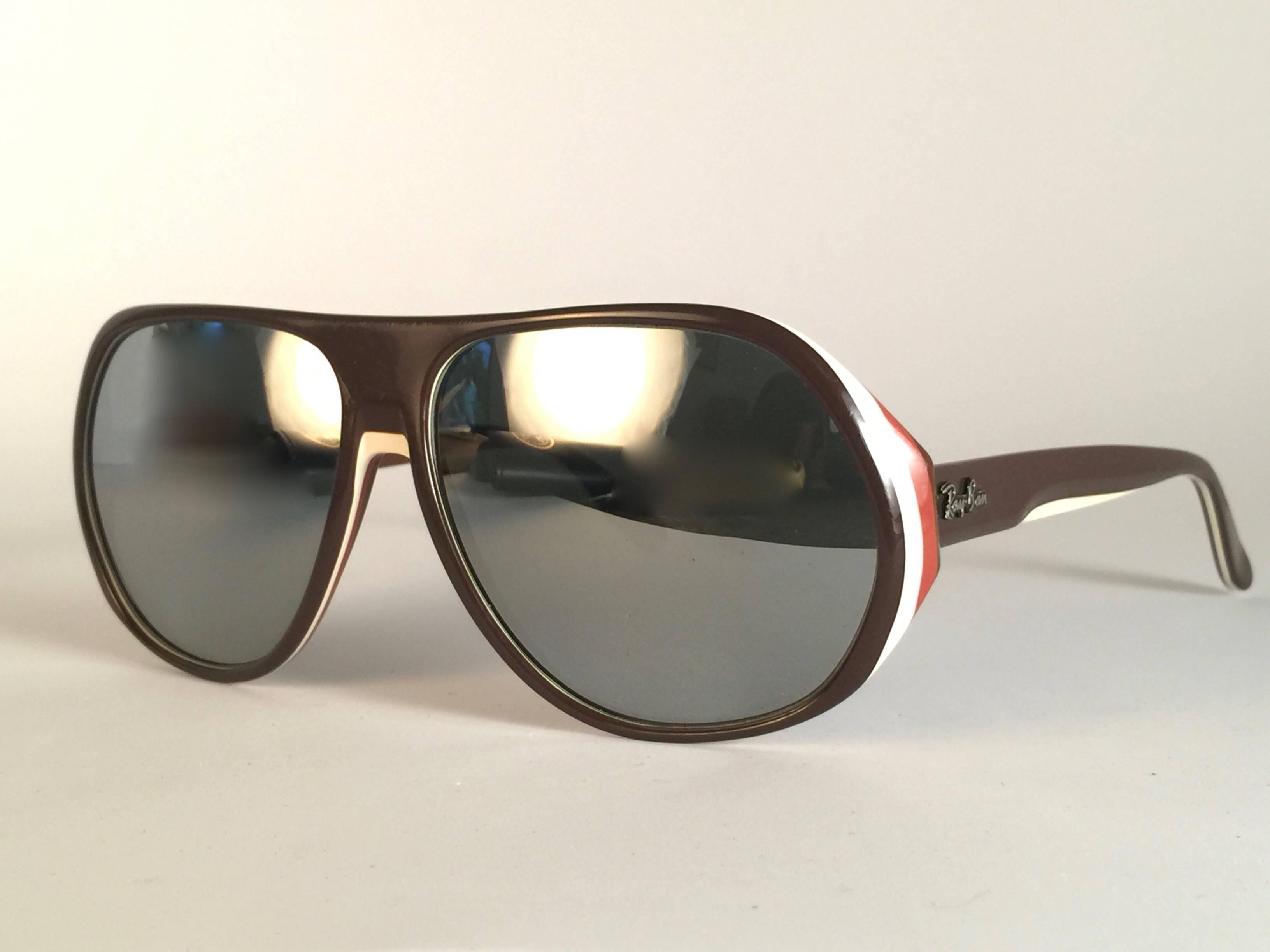 New Vintage Ray Ban B&L Blazer  Mirror Lenses Sunglasses USA In New Condition In Baleares, Baleares