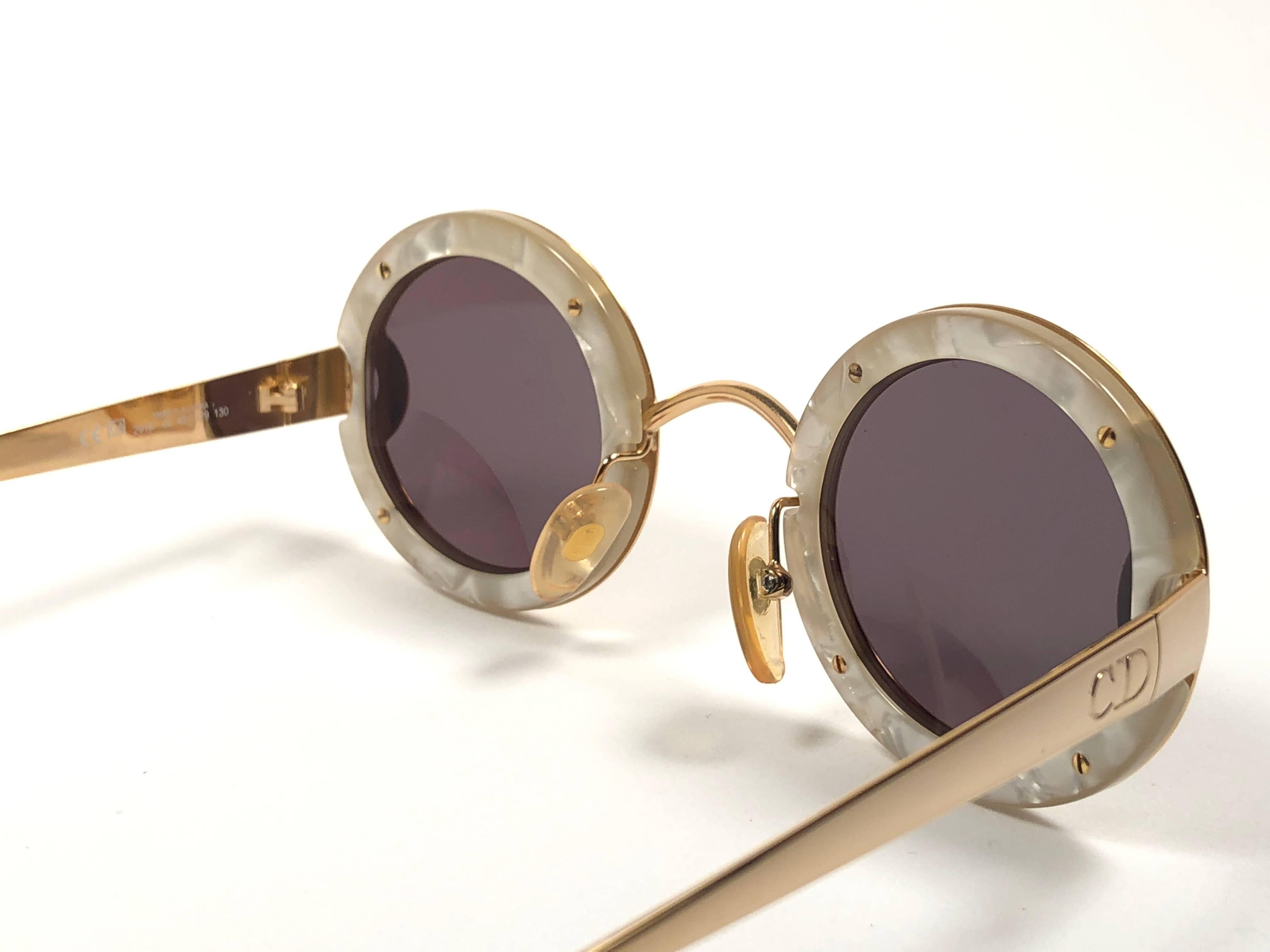 Christian Dior Limited Edition 2918 40 Round Gold Sunglasses, 1980s    In Excellent Condition In Baleares, Baleares