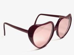 Oliver Goldsmith Occhiali da sole vintage a forma di cuore LOVE U Made in England, 1980