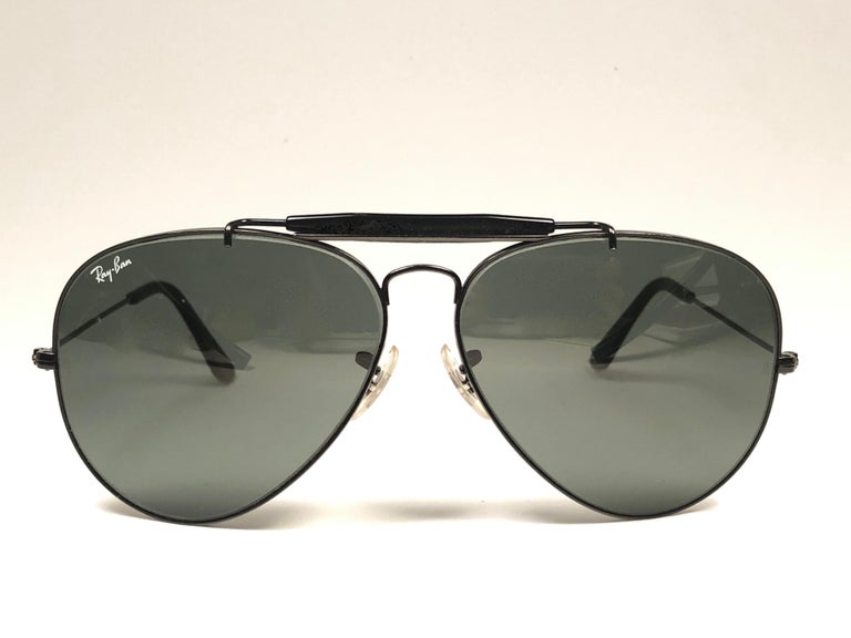 Mint Ray Ban Vintage Outdoorsman Black G15 Lenses 62Mm B / L Sunglasses ...