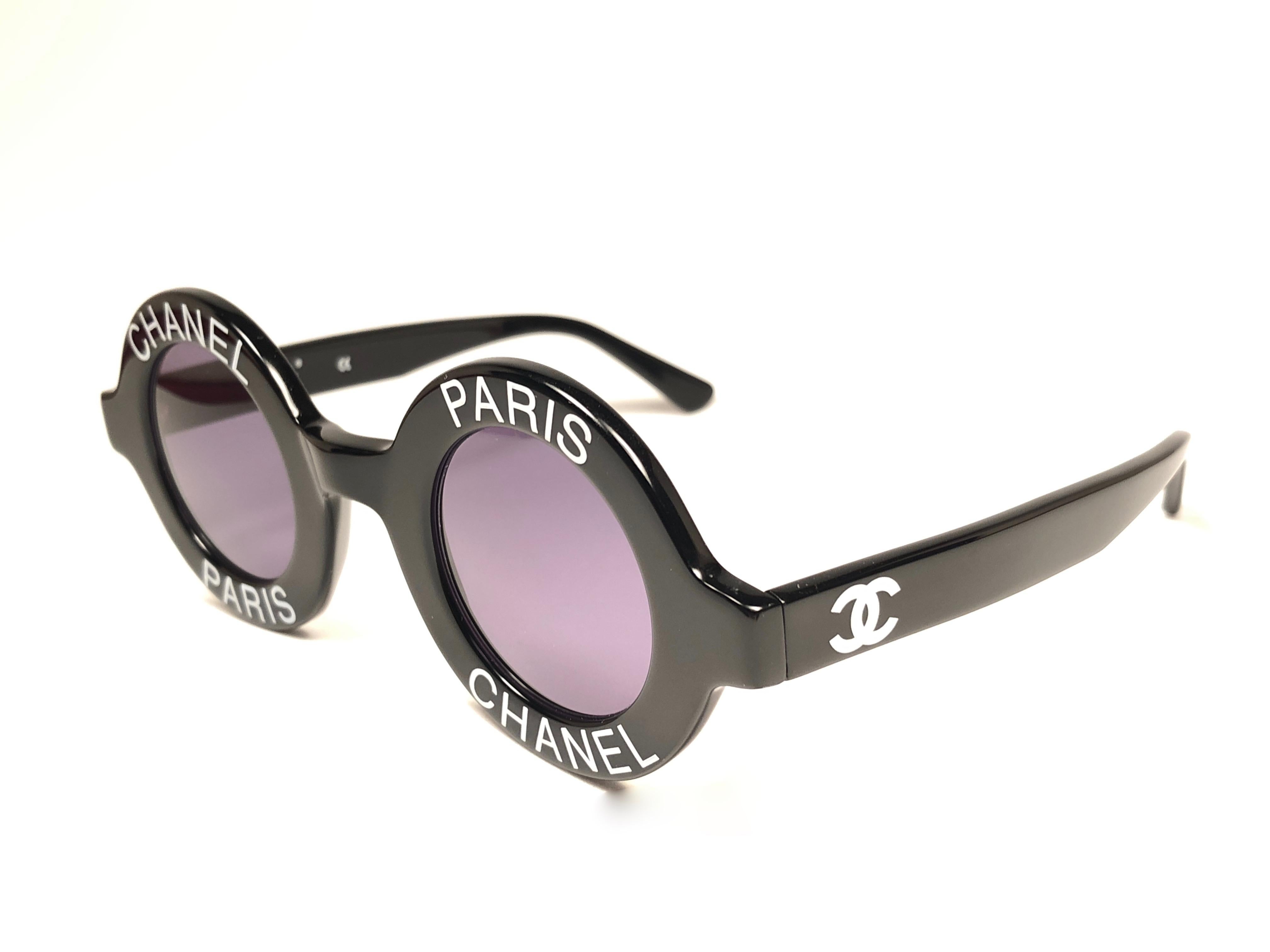 chanel paris round sunglasses