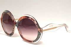 New Vintage Ultra Sudan H Brown Gradient Lens Oversized 1960's Sunglasses