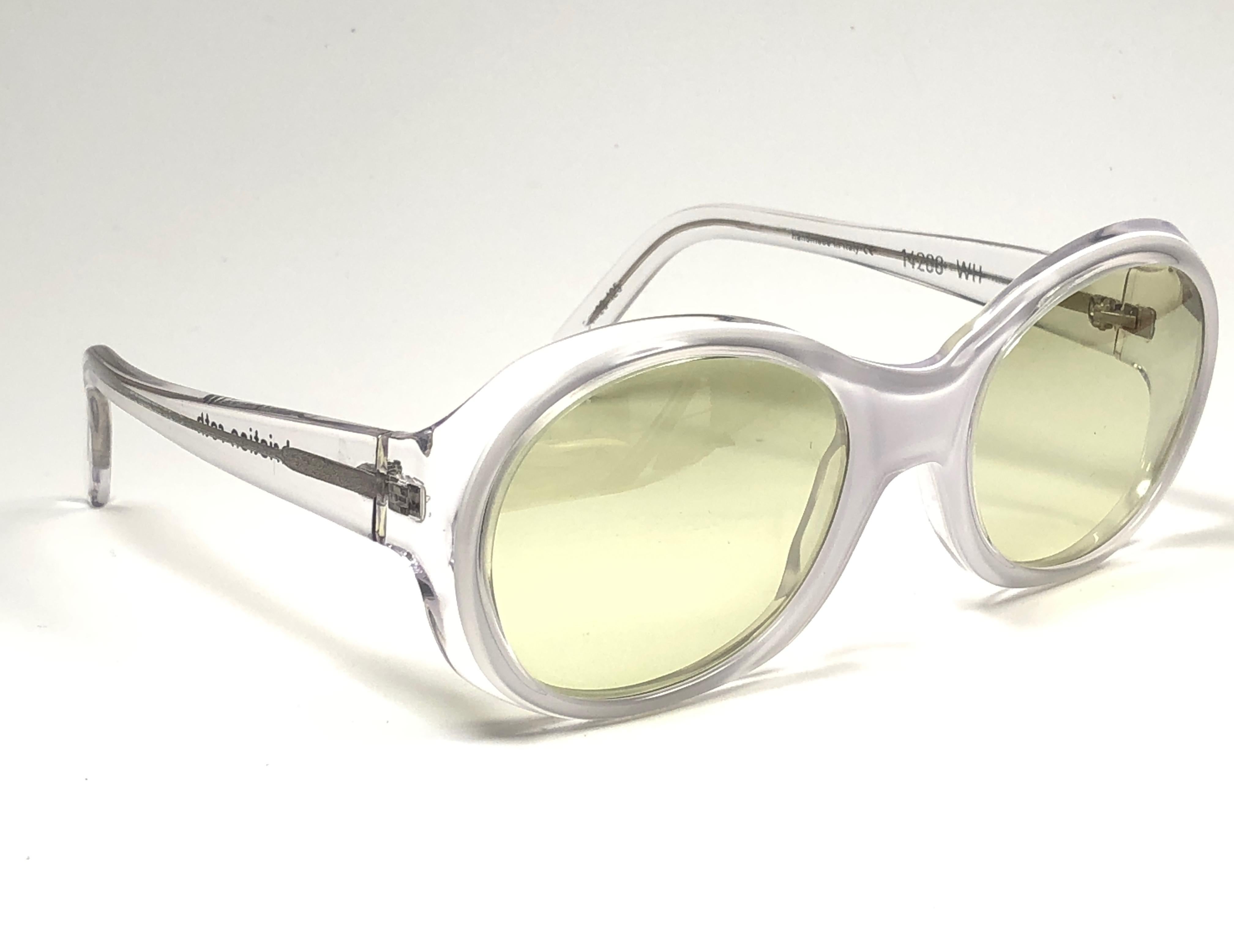New Vintage Christian Roth translucent and white medium size frame y light, slight mirrored lenses.

New, never worn or displayed this pair may show minor sign of wear due to storage.

Handmade in Italy.