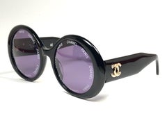Chanel Vintage Camera Lens Black Sunglasses Made In Italy, Spring / Summer 1993