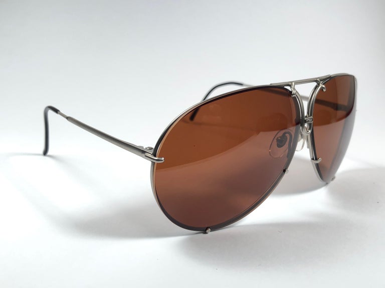 New Vintage Porsche Design By Carrera 5621 Titan Matte Large Sunglasses
