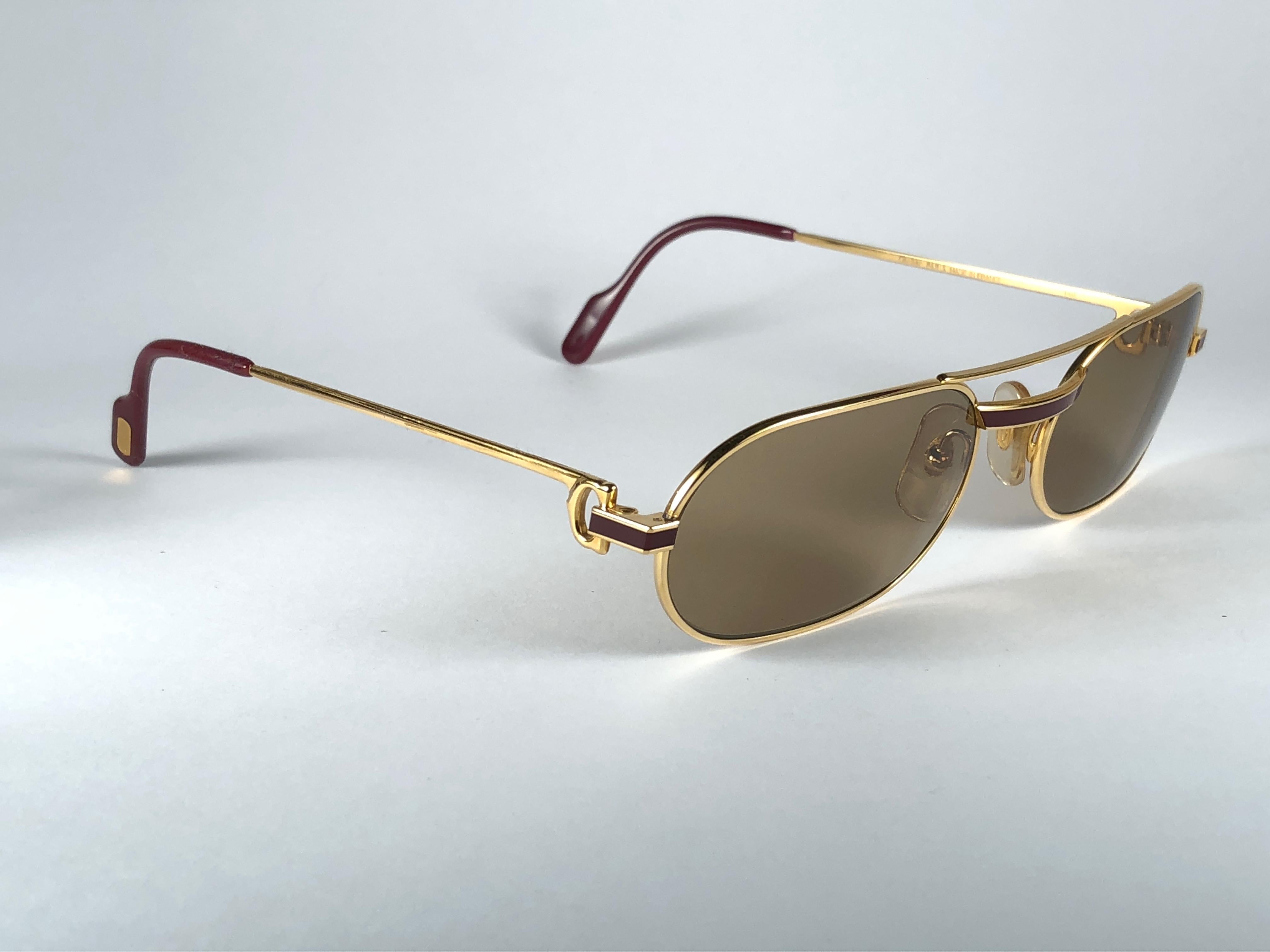 Cartier Vintage Louis Laque De Chine Medium 57mm France Sunglasses  In New Condition In Baleares, Baleares