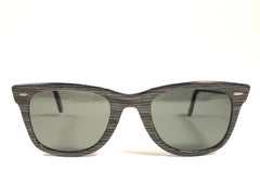 New Ray Ban Wayfarer 1960's Mid Century Black Grey Lenses B&L USA Sunglasses