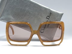 New Vintage Christian Dior 2029 10 Light Amber Jasped Optyl Sunglasses