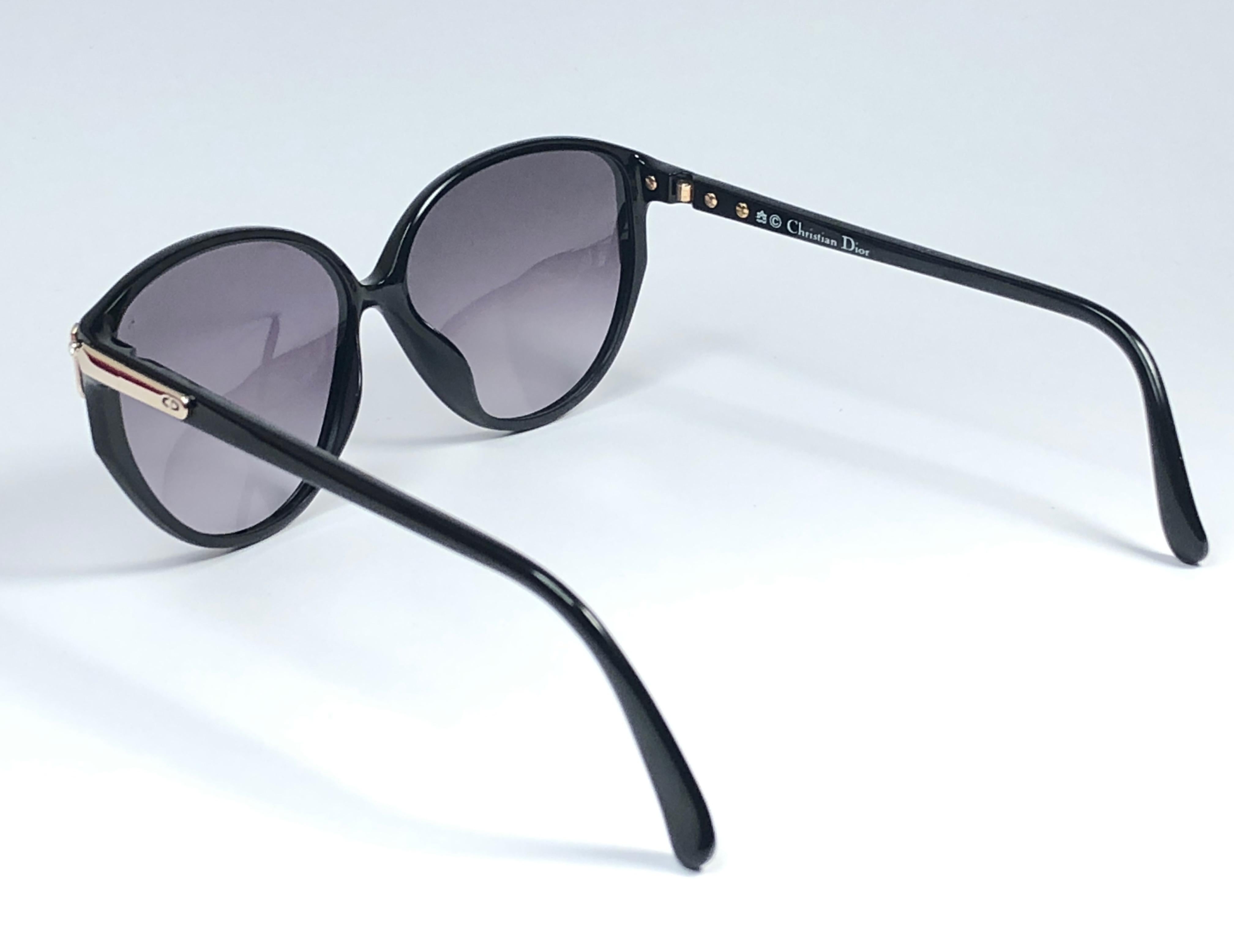 New Vintage Christian Dior 2307 Grey / Black Optyl 1980 Sunglasses 2