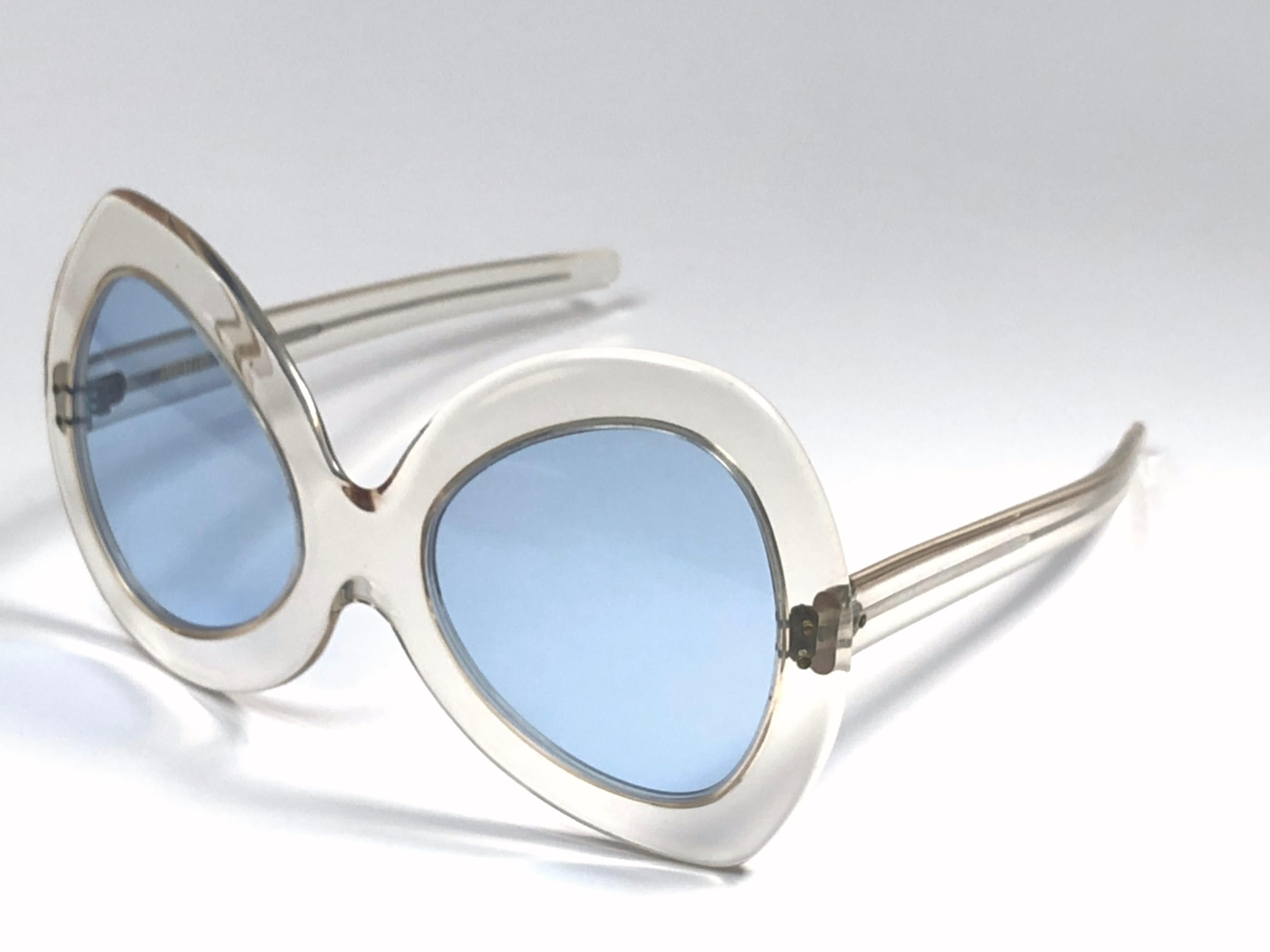 Gray New Vintage Pierre Cardin Oversized Avantgarde Collector Item 1960's Sunglasses