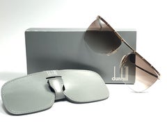 New Vintage Dunhill 6056 Real Horn Trims Details Half Frame Sunglasses France