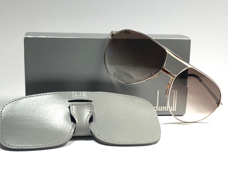 New Vintage Dunhill 6042 Laque Details Frame Aviator Sunglasses France ...